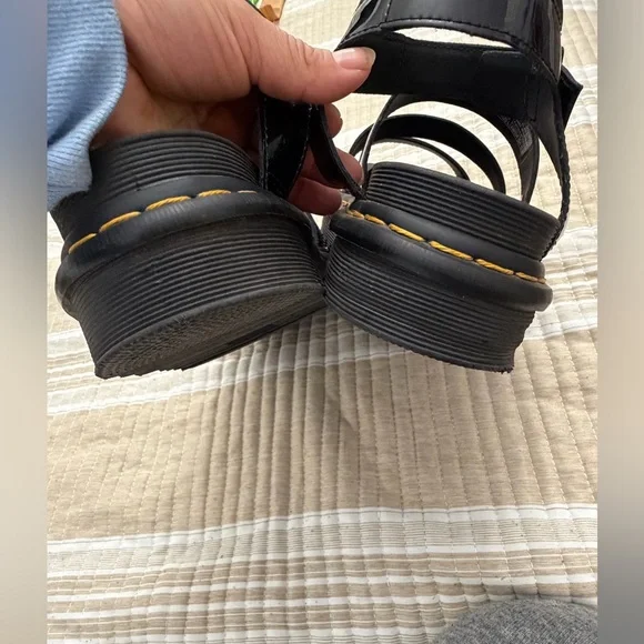 Dr. Martens Blaire Patent Leather Strap Sandals in black. Women’s size 10 - Picture 8 of 8